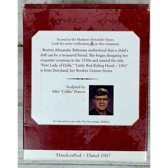 Hallmark 1997 Little Red Riding Hood Ornament Madame Alexander Series 2 Keepsake - Picture 10 of 10